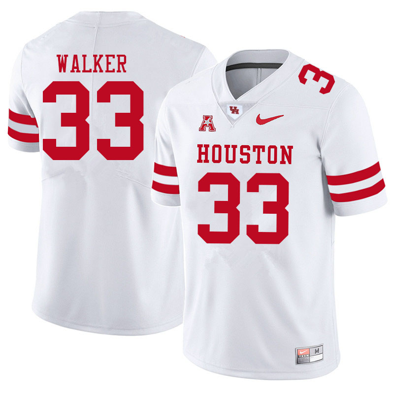 Men #33 Cash Walker Houston Cougars College Football Jerseys Sale-White